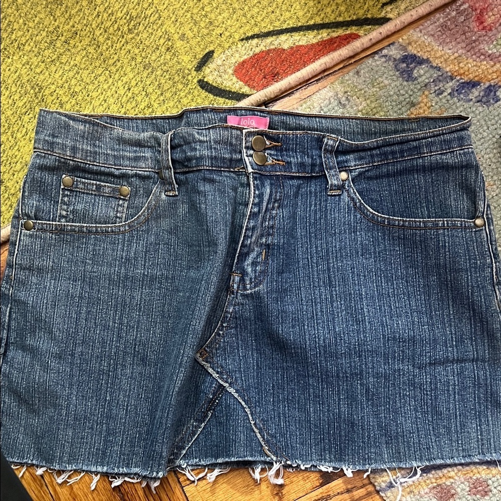 Lola Blue Denim mini skirt size L